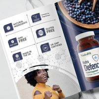 NUTRADEFENCE - Immune System Vitamins | Immune System Booster - 30 Tablets - Immune Support for Cold and Flu - Contains Elderberry, Eucalyptus, Vitamin D, Vitamin C & Zinc - by NutraVit