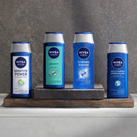 NIVEA MEN Strong Power Shampoo, kräftigendes Haarshampoo ohne Silikone und Mikroplastik, Männer Shampoo mit Meeresmineralien und pH-optimierter Formel (250 ml)