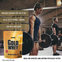 Weider Gold Whey Protein, Vanilla, Natural Protein Source, 24g of Protein Per Serving, 500g