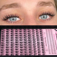 Goddvenus Wispy Lash Clusters Natural Eyelashes Individual C Curl 260pcs Manga Look Up + Bottom Eyelash Extensions for DIY Lash Extension at Home