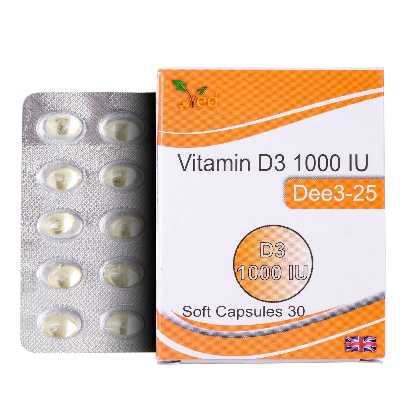 VED Vitamin D3 1000 IU SOFTGEL | 30 Days Supply