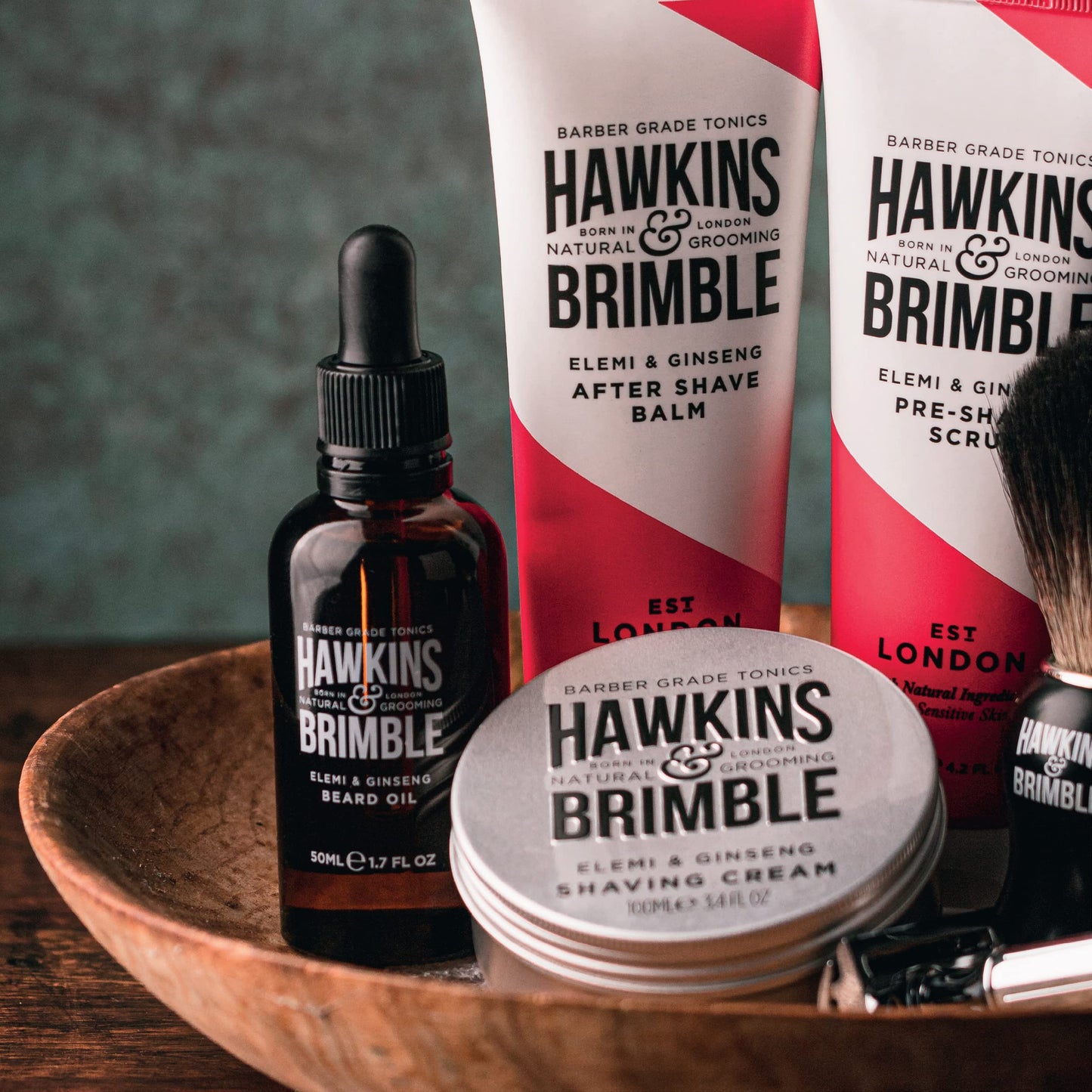 Hawkins & Brimble Beard oil Promotes Beard growth with Beard oil for Men, Beard oil Repairs your Beard with Argan and Olive oil, Update your Beard Care Routine with Shea Butter and Vitamin E.