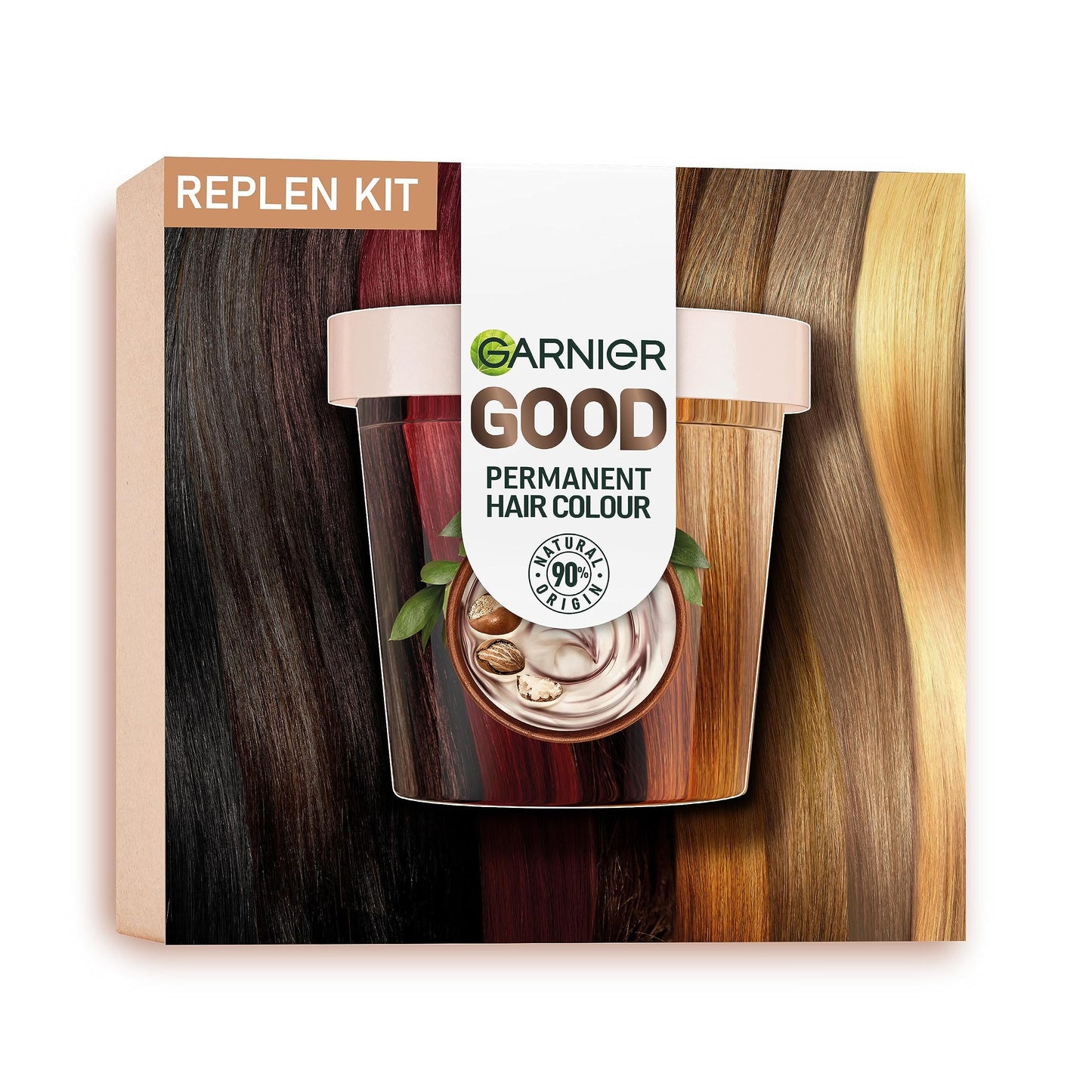 Garnier Good Permanent Hair Dye Replen Kit, 7.12 Sweet Latte, Up To 100% Grey Coverage, 8 Weeks Long-Lasting Colour, No-Drip Application