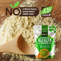 Organic Alfalfa Powder 500g Support Energy and Stress, Vegan Keto Green Superfood Supergreen Raw Natural Alfalfa Powder Juice Shots PROELITE