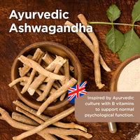 Healthspan Ashwagandha | 60 Capsules | Supports Relaxation & Mental Wellbeing | 500mg KSM-66 Ashwagandha | Added Vitamins B6 & B12 | Ayurvedic | Vegan