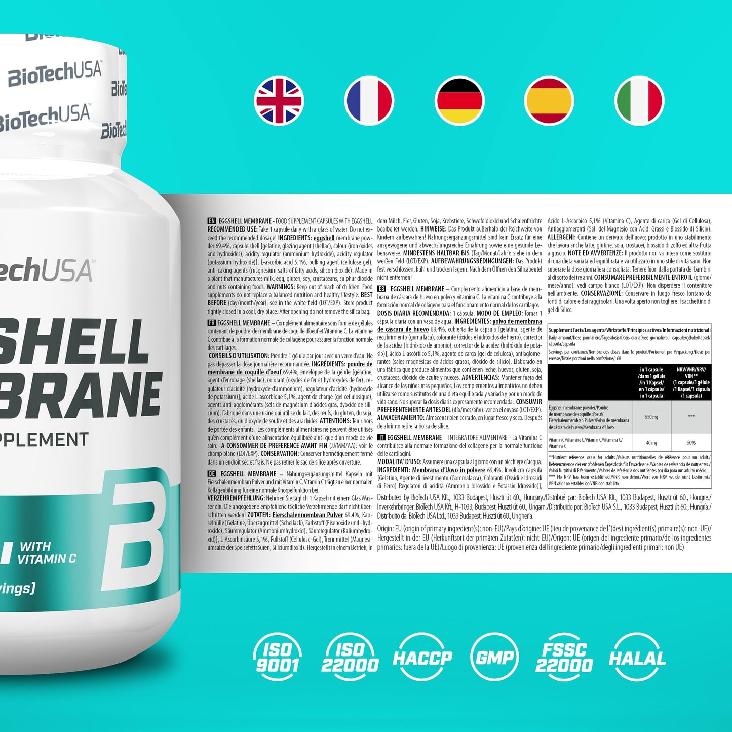 BioTechUSA Eggshell Membrane - 60 mega caps