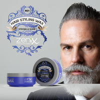 Zenix Hair Styling Wax STRONG & SHINE Aqua Wax 150 ml || Strong Hold Hair Gel Wax || Edge Control for Men & Women || Long Lasting Hair Wax || Hair Shaper Wax (BLUE)