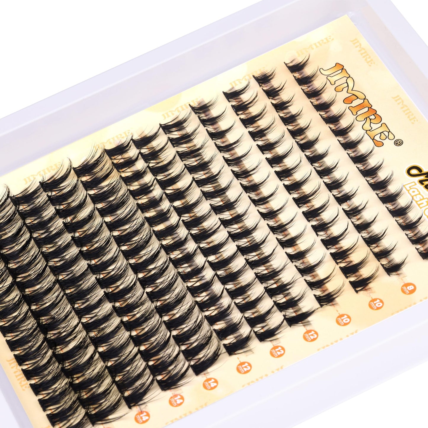 JIMIRE Manga Cluster Lashes Natural Looking 180Pcs Individual Eyelashes Wispy Eyelash Extensions Lashes Individual Cluster 8-16MM C Curl Anime DIY Eyelash Clusters at Home