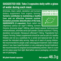 Organic Complex | Detox Supplement: Liver, Intestine & Colon | 100% Natural | Artichoke, Black Radish, Turmeric | Naturally Eliminates Toxins | High Dosage | 90 Vegetarian Capsules | French Expertise