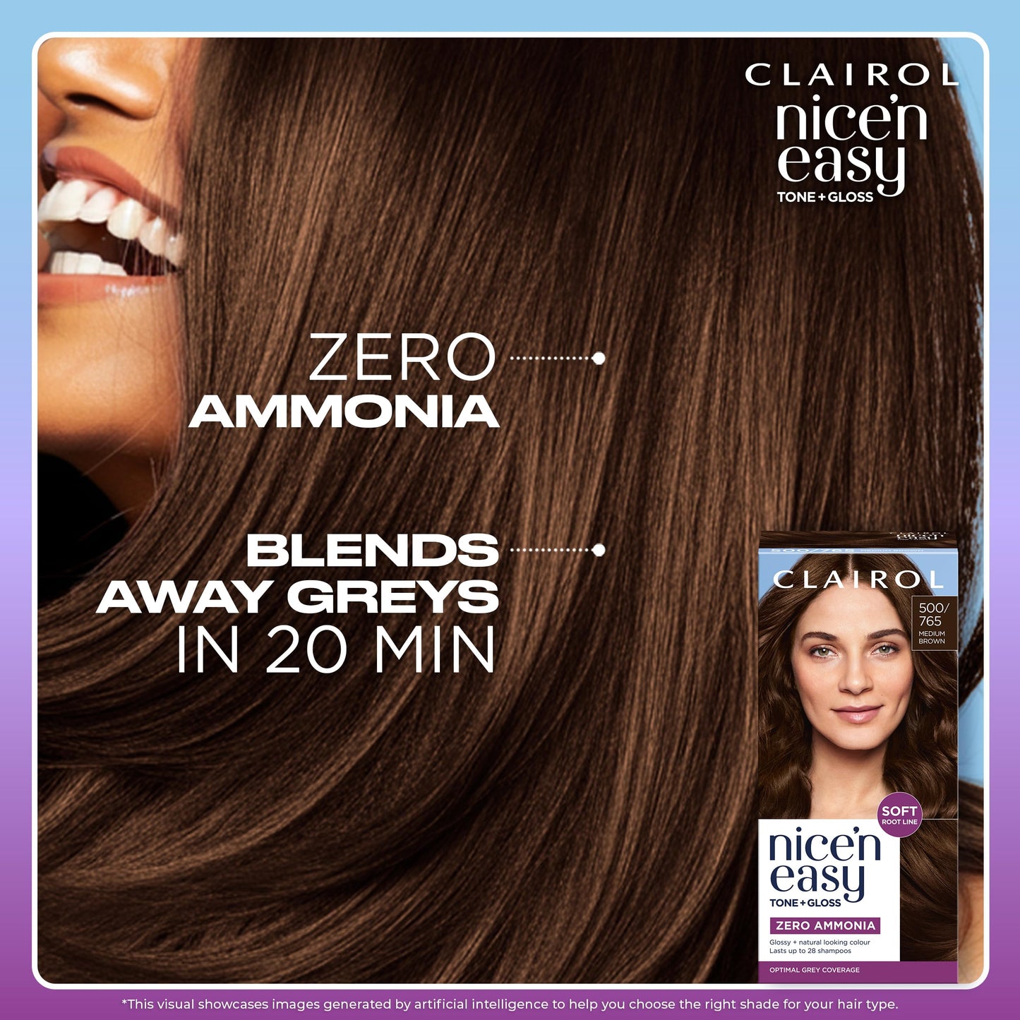 Clairol Nice'n Easy Tone+Gloss Semi Permanent Hair Dye - 537/78 Medium Golden Brown