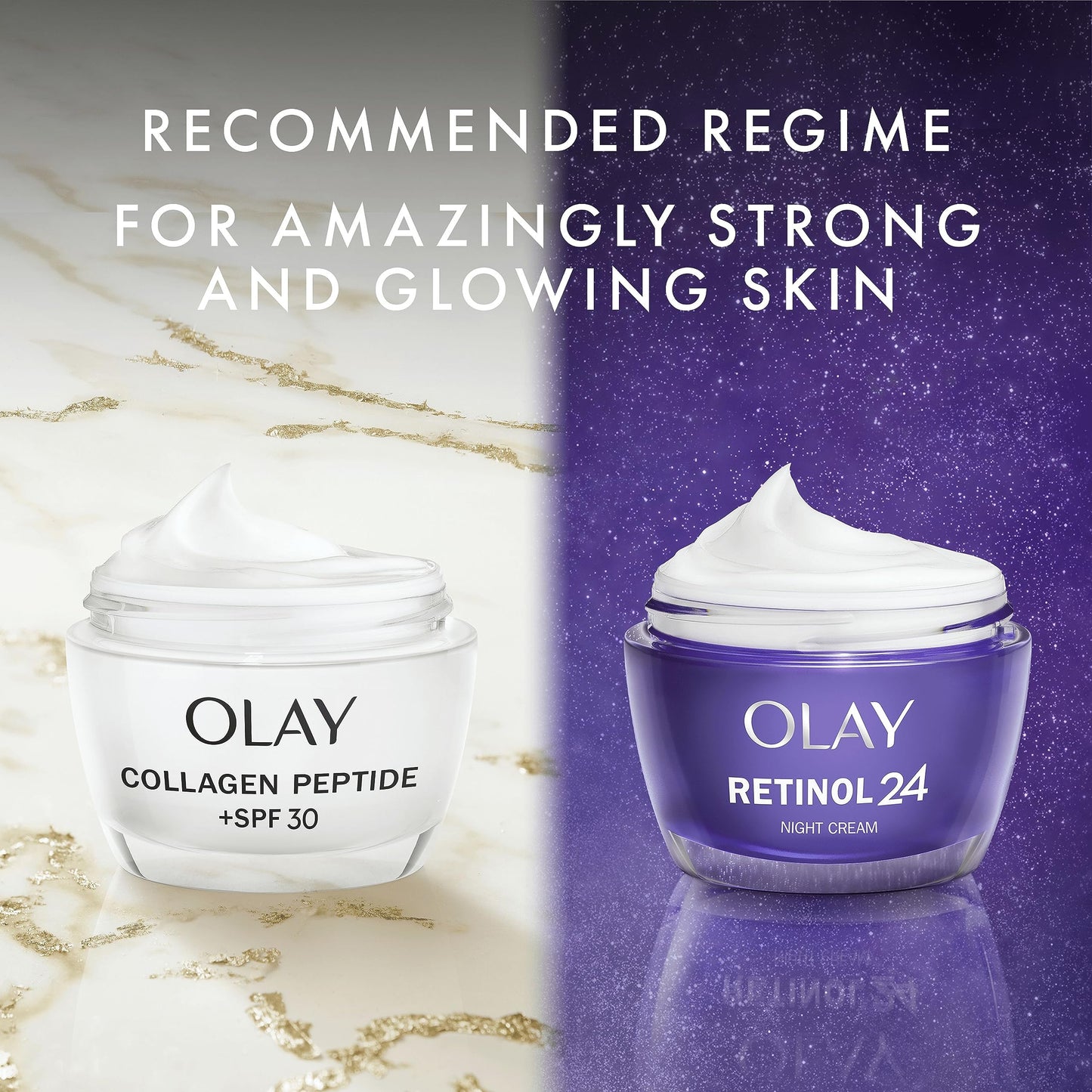 Olay Collagen Peptide 24 Moisturiser 50ml, Face Cream with SPF 30 Protection + Collagen Peptide & Vitamin B3, Instantly Hydrates for 24H
