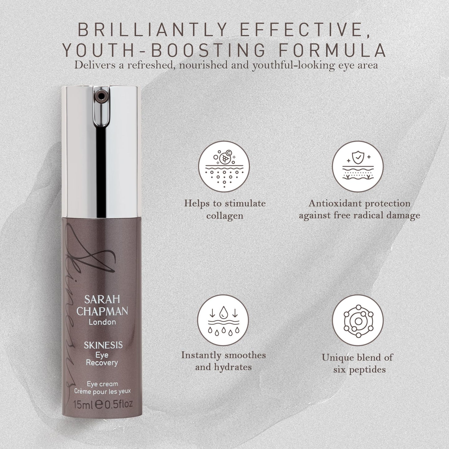 Sarah Chapman Skinesis Eye Recovery - Anti Ageing Eye Cream Treatment - Perfect Eye Cream for Dark Circles and Puffy Eyes, 15ml