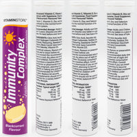 Vitamin Store Immunity Complex Effervescent Tablets, 3 Packs of 20 Blackcurrant Flavoured Immune System Booster Dissolvable Fizzy Supplement - Contains Vitamins C, D, Zinc & Selenium
