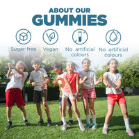 Nutriburst Minions Defence Dynamo Vitamins for Kids - Chewable Vitamins for Immunity & Energy - Vitamin D3, Vitamin C + Black Elderberry Extract - Vegan + Sugar Free - Fruity Flavour - 60 Gummies