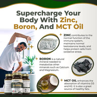 Vitamin D3 K2 Zinc Supplement – Vitamin D 4000IU High Strength Formula with Vitamin K2 Mk7, Zinc, Boron and MCT Oil for Optimal Absorption – 120 D3 & K2 Capsules - Made in The UK