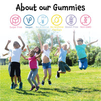 Nutriburst SuperKidz - Chewable Multivitamin for Health, Growth & Development - 13 Essential Nutrients: Vitamin A, B12 C, D3, E, Iron, Omega-3 - Vegan + Sugar Free - Orange Flavour - 30 Gummies