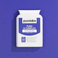 Puro Vitamin B Complex | High Strength | 8 Essential B Vitamins | High Absorption | Methylated with Folate, B6 & B12 | 60 Capsules