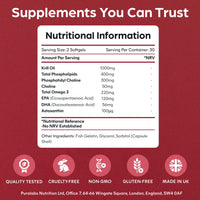 Purolabs Antarctic Krill Oil 1000mg - High Strength Omega-3 (220mg) with Phospholipids (400mg) & Astaxanthin - Superba™ Sustainable Source - Heart, Brain & Eye Health - 60 Capsules