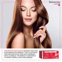 Seboradin Forte Hair Growth Serum Ampoules 28 x 5,5 ml Anti Hair Loss Serum Chronic Hair Loss and Thinning Treatment Natural Extracts and Vitamins Hair & Scalp Treatment Hair Care & Products
