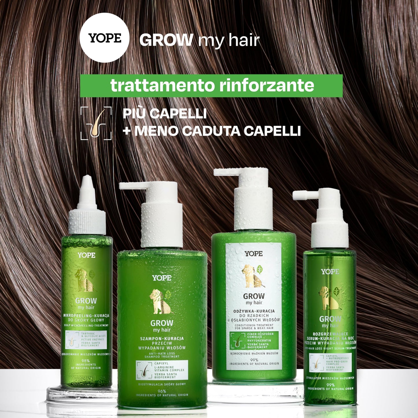 Yope YOPE SHAMPOO ANTI HAIR LOSS |CAPIXYL SUPPORTS HAIR GROWTH |B - COMPLEX FORMULA STIMULATES MICROCIRCULATION| AVOCADO, SUNFLOWER, FLAX OILS NOURISHES | 96% INGREDIENTS OF NATURAL ORIGIN | 300ml