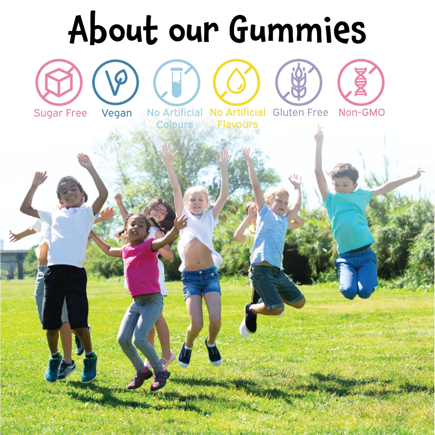 Nutriburst Kids Mighty Bones - Vitamin D3 + Calcium Chewable Vitamin - Healthy Bone Growth & Development - Vitamin D3 (25µg) + Calcium (240mg) - Vegan + Sugar Free - Strawberry Flavour - 30 Gummies