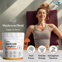 Physis Mushroom Gummies Complex+ | Lions Mane Supplement with Cordyceps & Nootropics | High Strength | 60 x Juicy Blackcurrant Chewables | 1 Month Supply | Neuro-Support | Focus & Attention