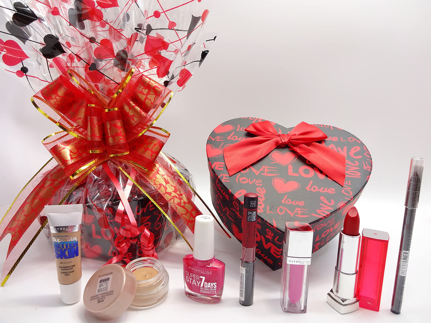 Maybelline Make Up Beauty Bundle Gift Box Hamper, Love Gift Set For Her