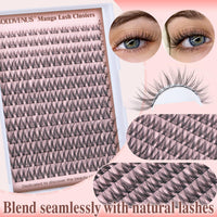 Goddvenus Wispy Cluster Lashes Natural Individual Eyelashes C Curl Lash Clusters DIY Lashes Individual Cluster Cotton Band Eyelash Clusters 130pcs