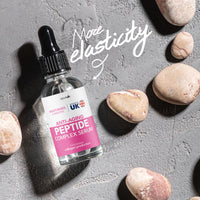 AzurUK Peptide Serum - Complex Peptide Face Serum, Improves Skin Elasticity + Collagen Booster - Anti-Aging Skin Serum - Moisturizes & Smoothens (30ml)