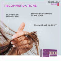 SEBORADIN OILY HAIR Serum Ampoules 14 x 5,5 ml Anti Hair Loss Serum Chronic Hair Loss and Thinning Treatment Natural Extracts and Vitamins Hair & Scalp Treatment Hair Care & Products
