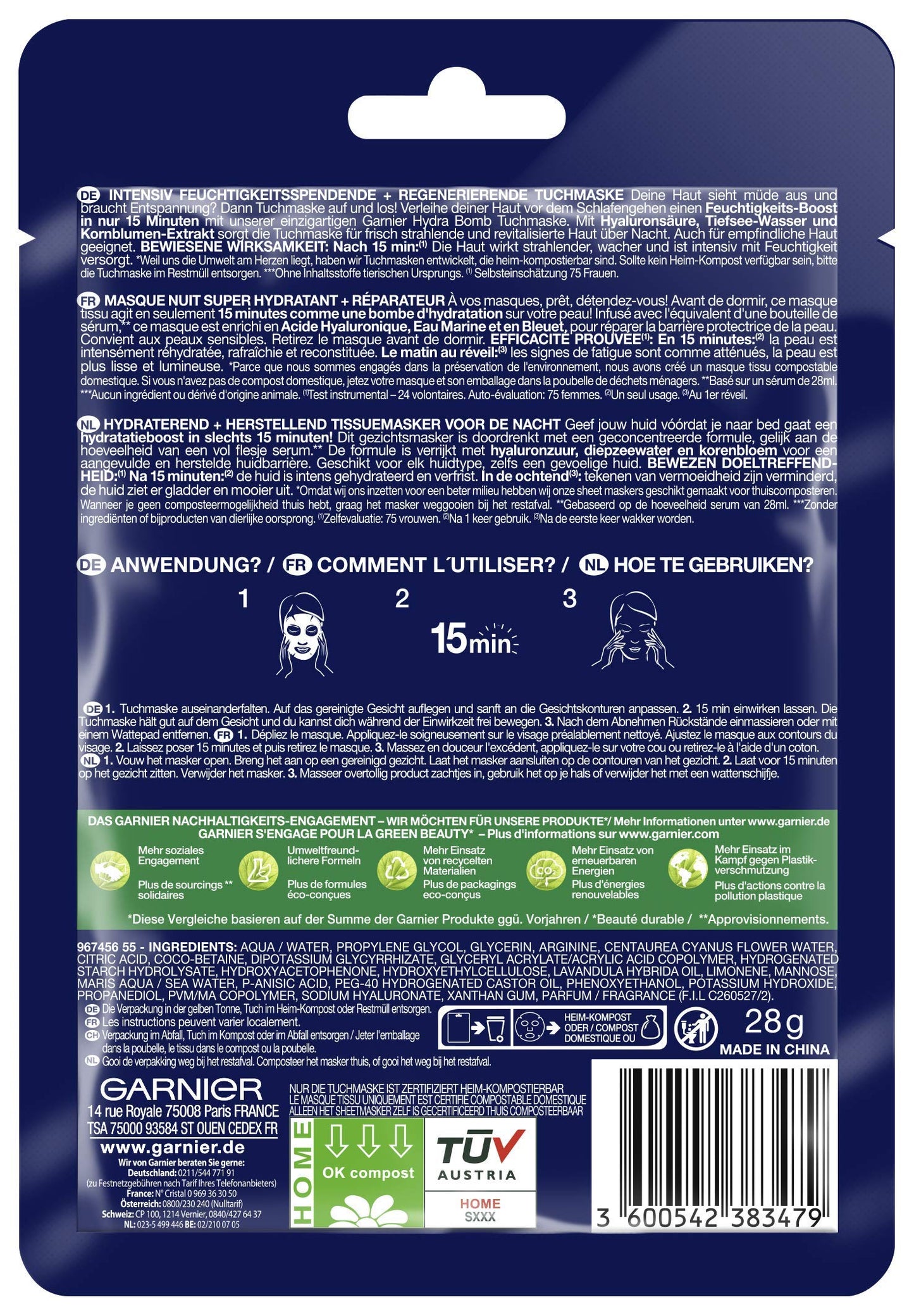Garnier Hydra Bomb Night Mask 28g