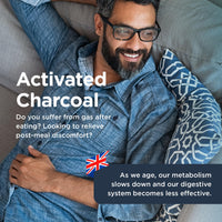 Healthspan Activated Charcoal (90 Capsules) | Contributes to Reduced Flatulence After Eating | 334mg Activated Charcoal per Capsule | Natural Source from Coconut Shells | Vegan