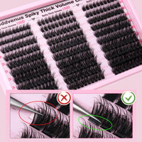 Goddvenus Fluffy Cluster Lashes Individual Eyelashes 300pcs Volume Russian Lash Clusters Wispy Lashes Individual Cluster Eyelashes D Curl Lash Extensions for DIY at Home
