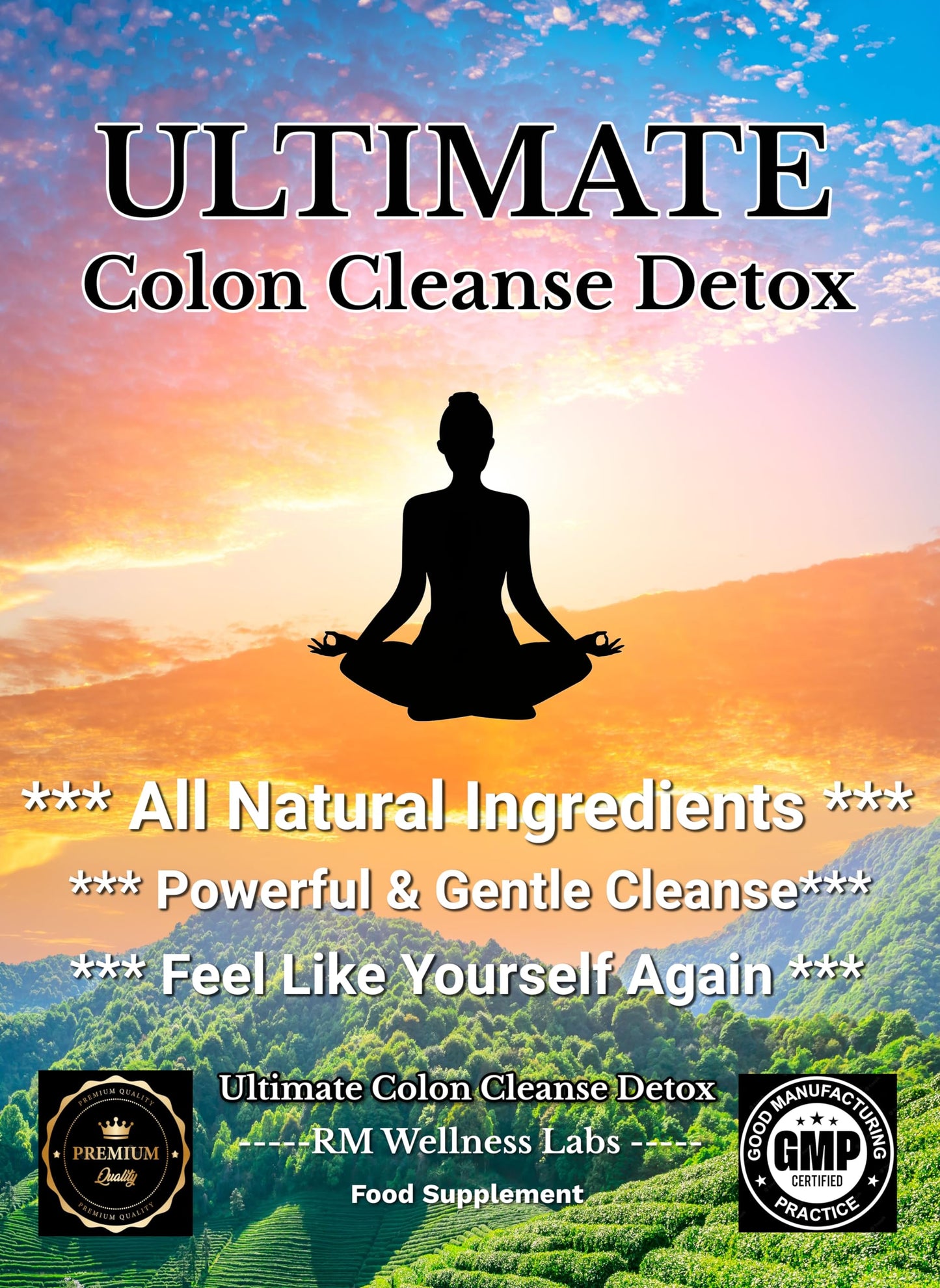 Generic Colon Cleanse Vegan Detox Aid for Gut Health, Digestion Aid, Supports Bowel Function, Constipation Relief and Bloating - 30 Tablets (1 Month Supply)