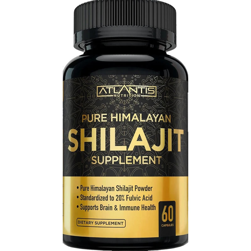 Shilajit Supplement Capsules, 10,000mg Equivalent per Serving, Made in The USA, Shilajit for Men & Women, 60 Capsules