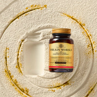 SOLGAR Solgar Brain Works with Full Spectrum Curcumin & BacoMind - Mind and Memory Vitamines - Choline Supplement - Supports Focus & Mental Performance - Gluten Free - Vegan Capsules - Pack of 60