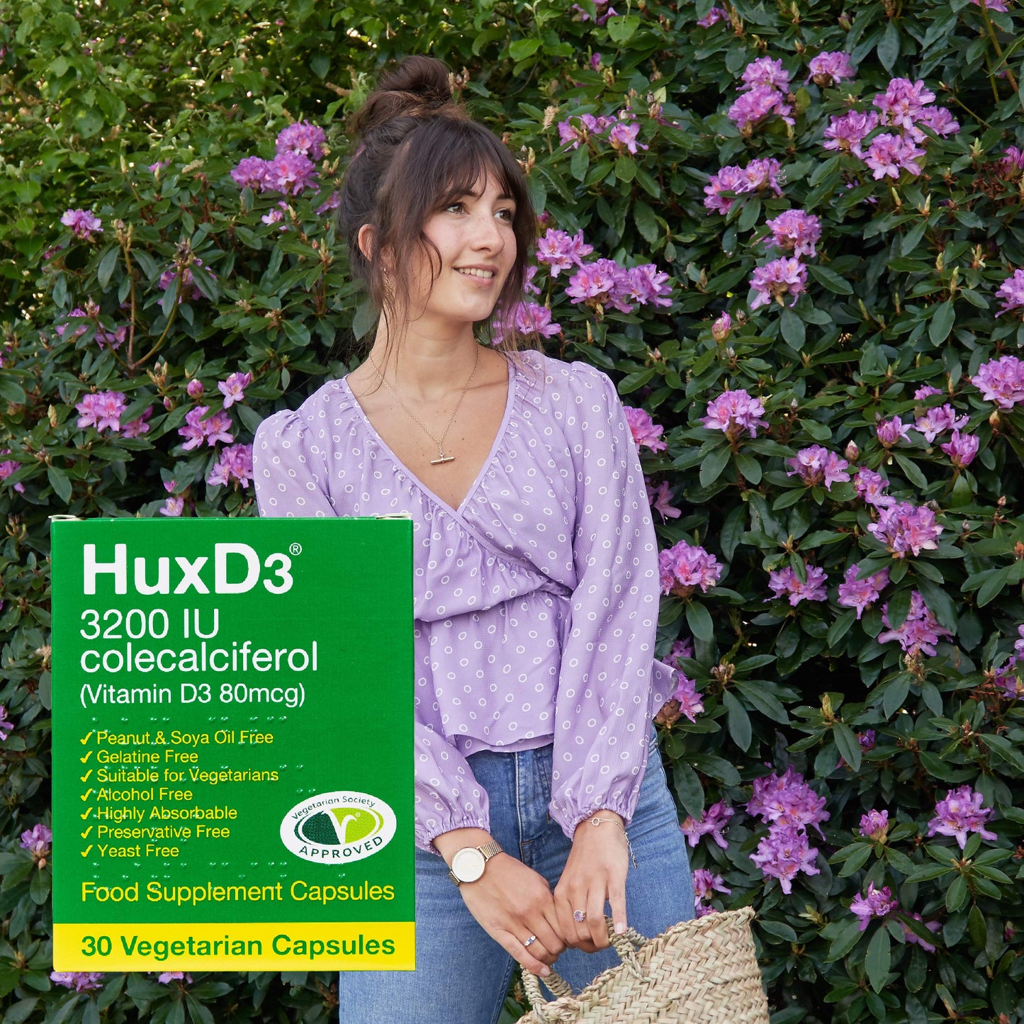 Hux D3 Vitamin 3200iu, Huxley Europe, Vegetarian Capsules, Suitable for Kosher and Halal Diets 30 Count (Pack of 1)