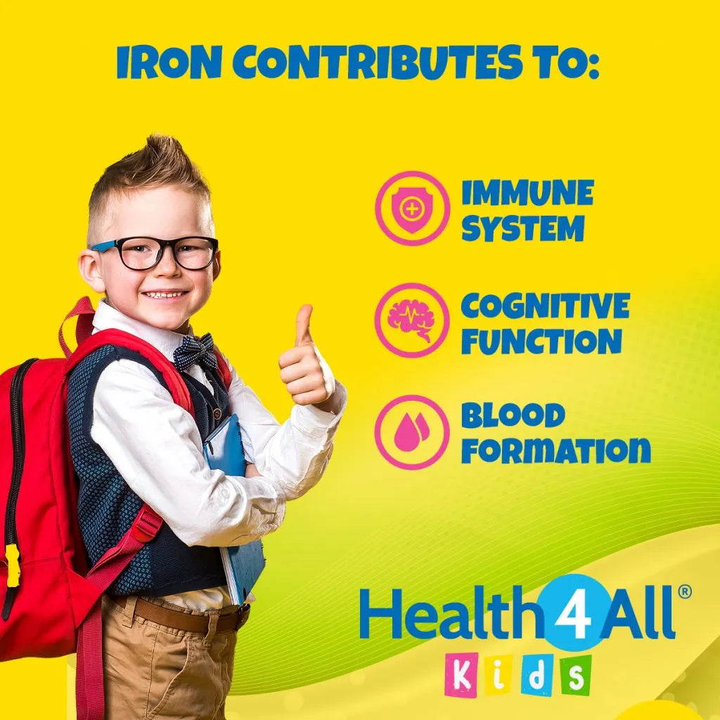 Health4All Kids Iron 7mg 90 Chewable Tablets, Orange Flavoured