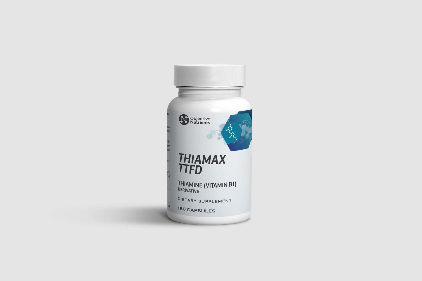 Objective Nutrients Thiamax Vitamin B1 (Thiamine TTFD) Capsules, 100mg, 60 Count