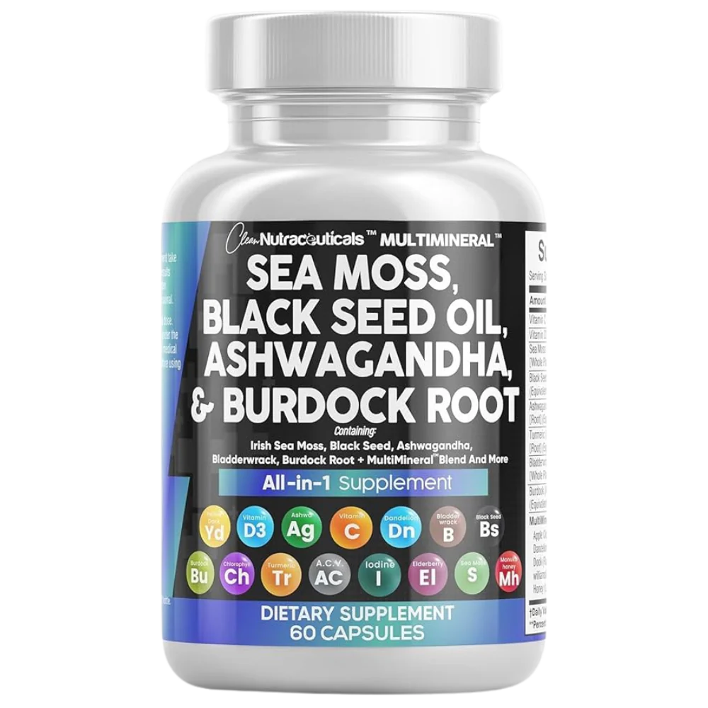 Clean Nutraceuticals MultiMineral™ Sea Moss Black Seed, 60 Capsules