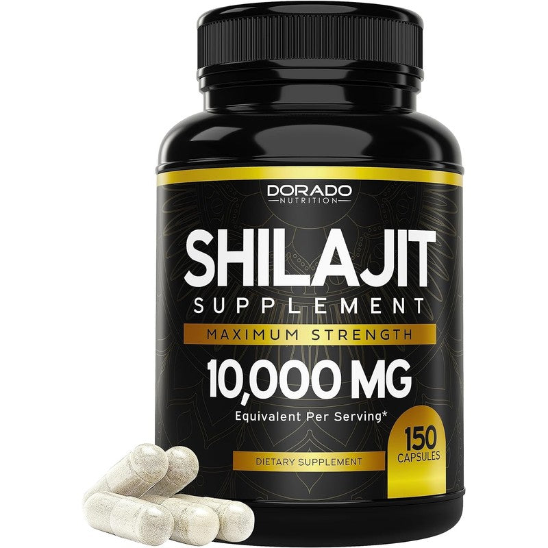 Shilajit Supplement Capsules, 10,000mg Equivalent per Serving, 150 Capsules