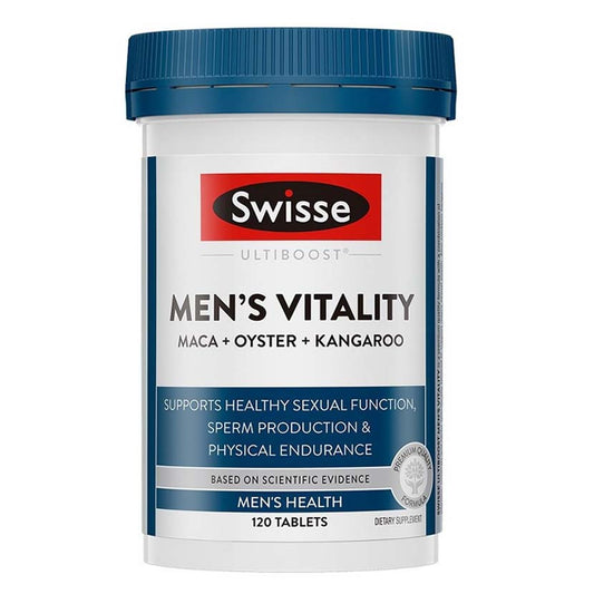 Swisse Men's Vitality, Maca + Oyster + Kangaroo 120 Tablets