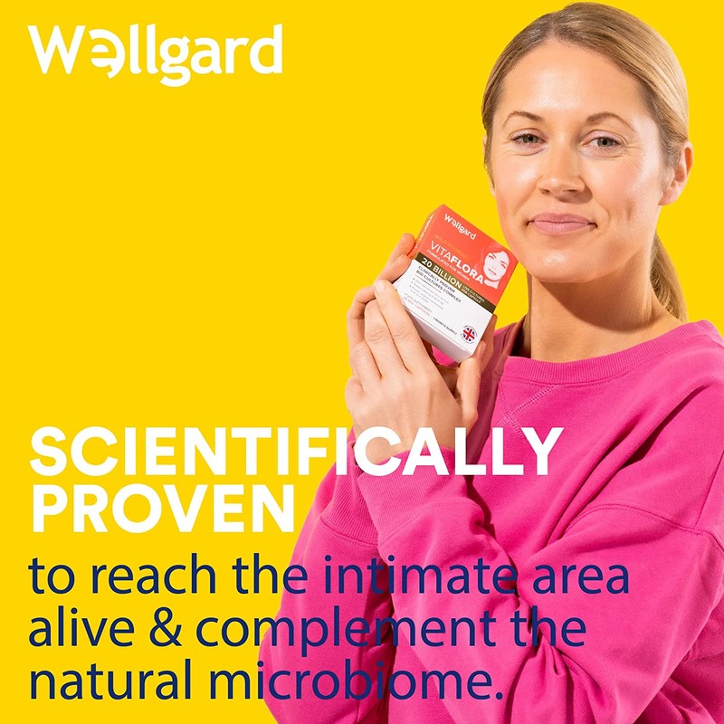 Wellgard Vitaflora Probiotics for Women - 20 Billion CFUs, 30 Capsules, 1 Month Supply