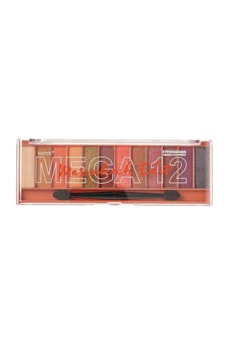 Technic Mega Eyeshadow Palette - 12 Pigmented, Long Lasting, Easy to Apply and Blendable Shades for the Perfect Day to Evening Looks - 18g (Marrakech)