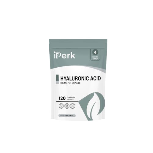 iperk Hyaluronic Acid 300mg | 120 Capsules 4 Months Supply | Hyaluronic Acid Supplement