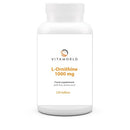 Vita World Vita world L-Ornithine 1000 mg l 120 Tablets l Highly dosed l Vegan l Ideal as a Supplement for an Increased Protein Intake l no additives l Gluten and Lactose-Free
