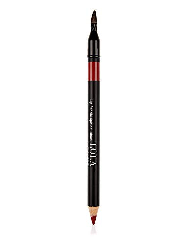 Lola Make-Up Cosmetic Lip Pencil, Soft And Precise, Long Lasting, Anti-Color Feathering, Built In Lip Brush, Vegan, No.4 Berry