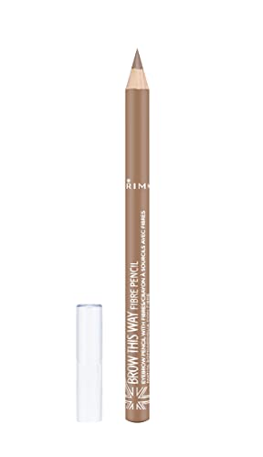 Rimmel London Brow This Way Fibre Pencil, Softly Defines and Thickens Eyebrows, Light, 1.1 g