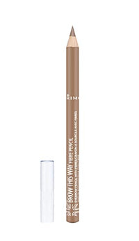 Rimmel London Brow This Way Fibre Pencil, Softly Defines and Thickens Eyebrows, Light, 1.1 g