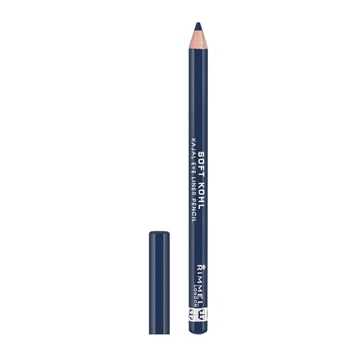 Rimmel Soft Kohl Kajal Professional Eyeliner Pencil, Intense Long-Lasting Colour, Up to 12 Hours Wear, Smudge Proof, 1.2 grams,